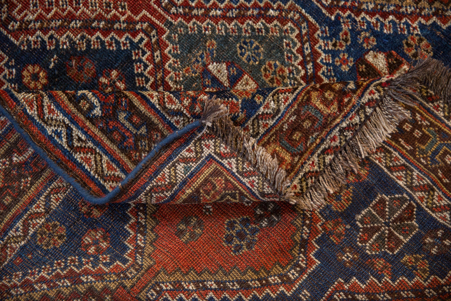 4x4.5 Antique Qashqai Square Rug