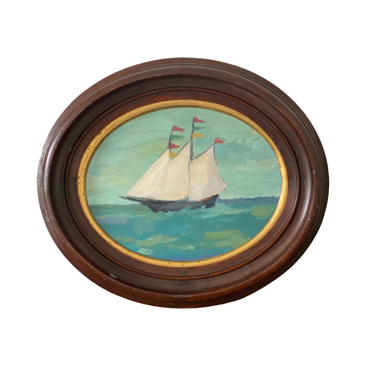 Dana Gibson Vintage Sailboat Wall Platter