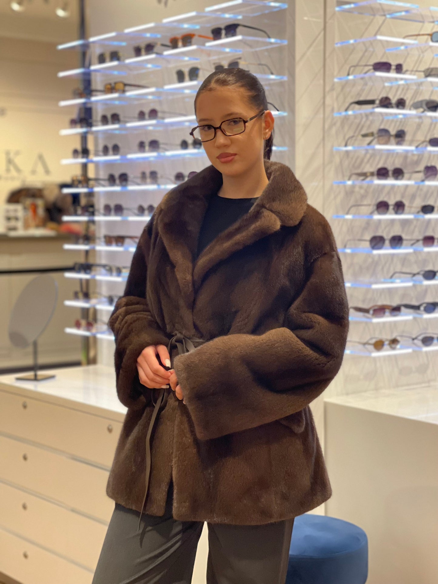 Genuine Scandinavian Mink Fur Coat