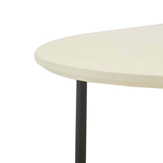 Oval Coffee Table - White / Natural