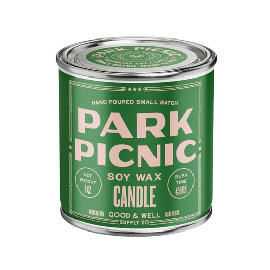 Park Picnic Happy Place Luxury Soy Wax Candle, Hostess Housewarming Gift | Good & Well, Bay & Bridle