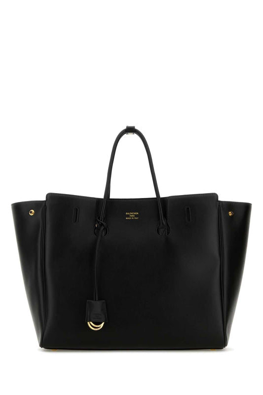 Balenciaga Hampton Black Leather Carry-All Shopping Bag