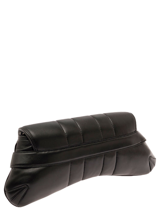 Gucci Women 'Medium Gucci Horsebit' Black Shoulder Bag With Maxi Horsebit In Leather Woman