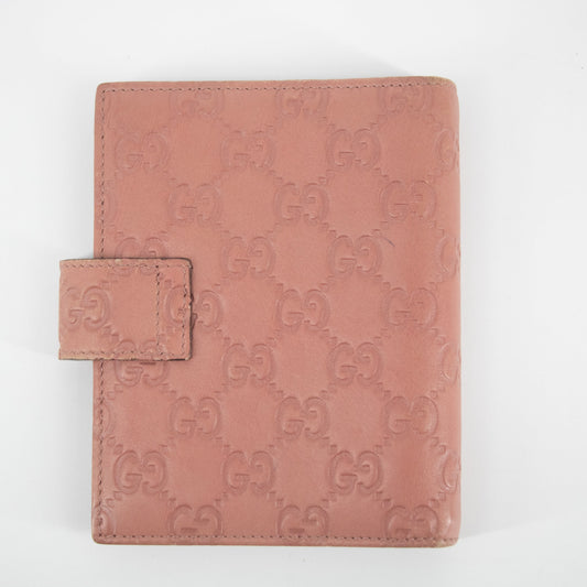 Gucci Pink Guccisima Leather 6-hole Planner #2288