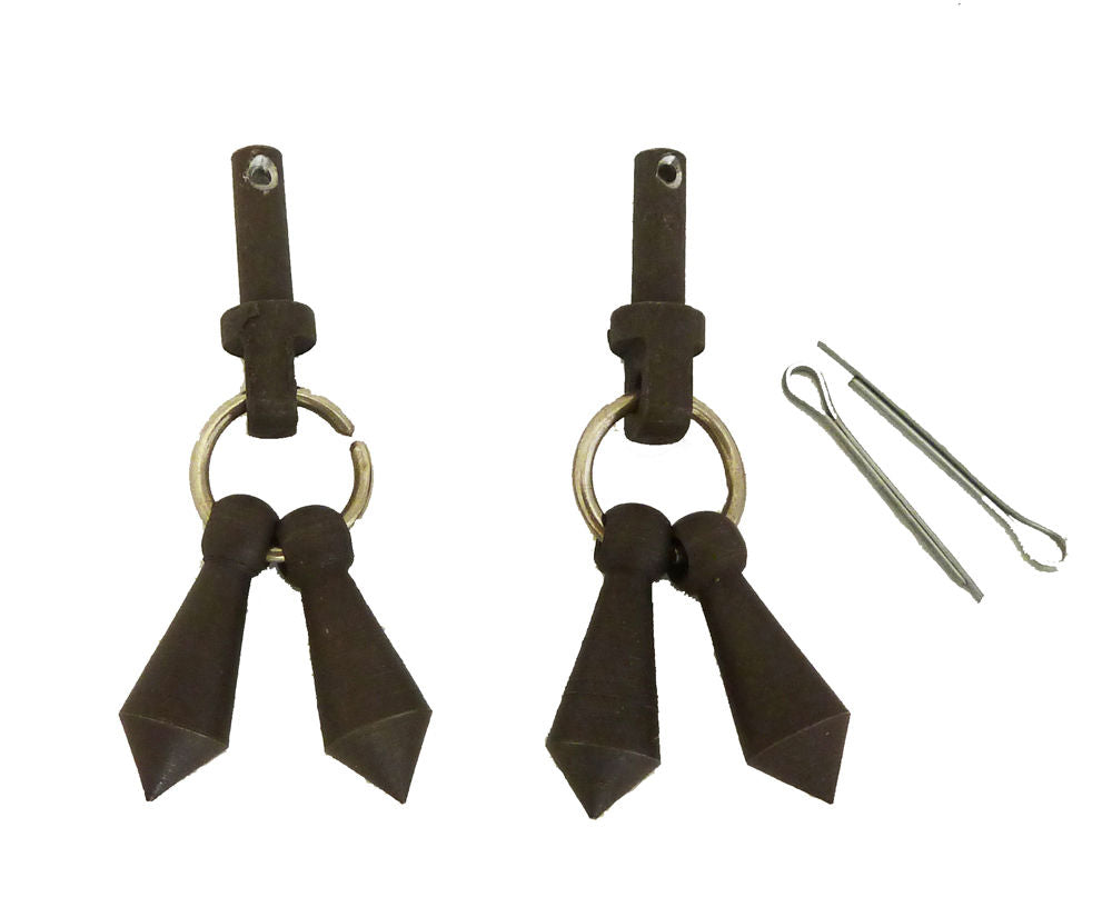 AJ Tack Antique Brown Jingle Bobs with Cotter Pins