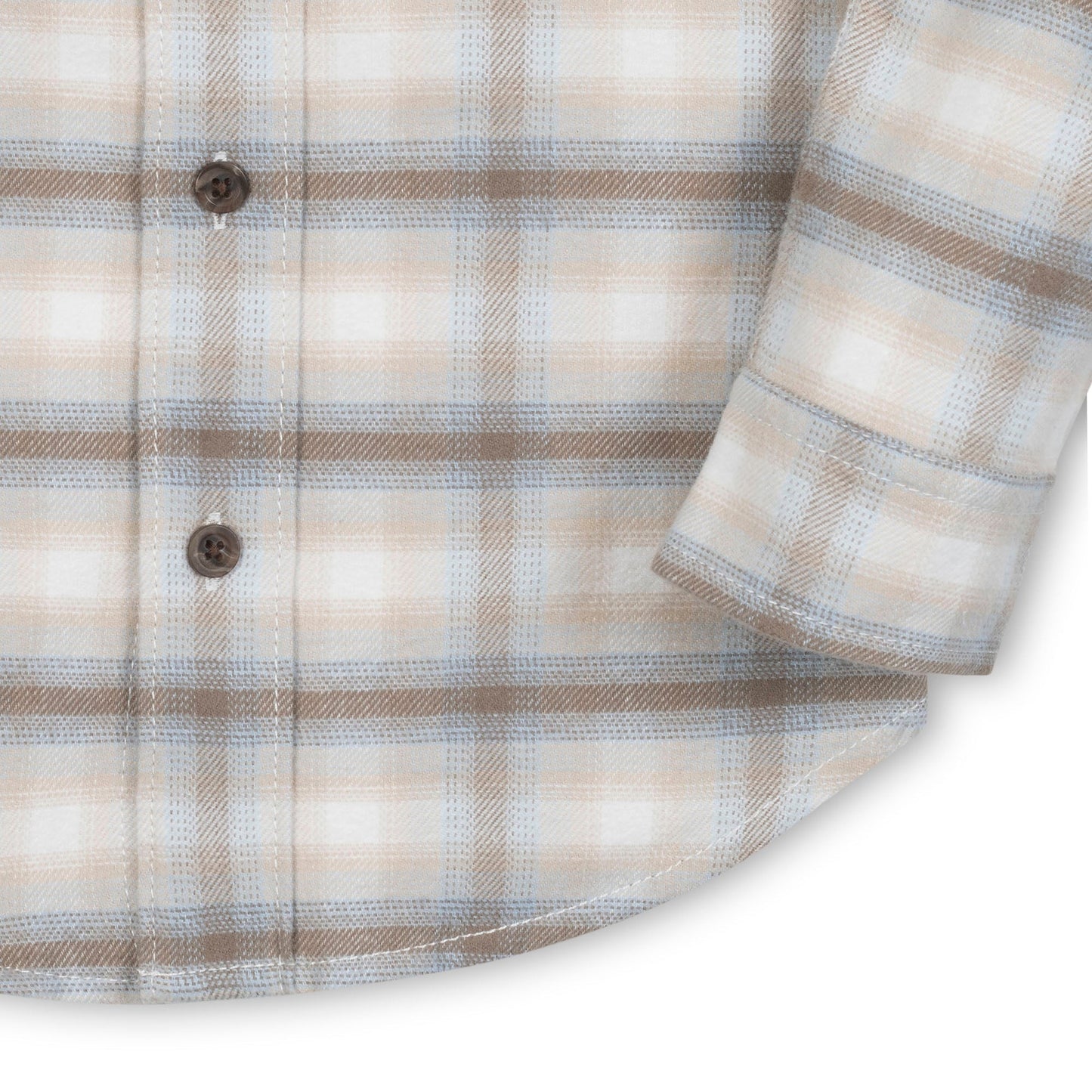 Organic Cotton Grey Plaid Flannel Shirt