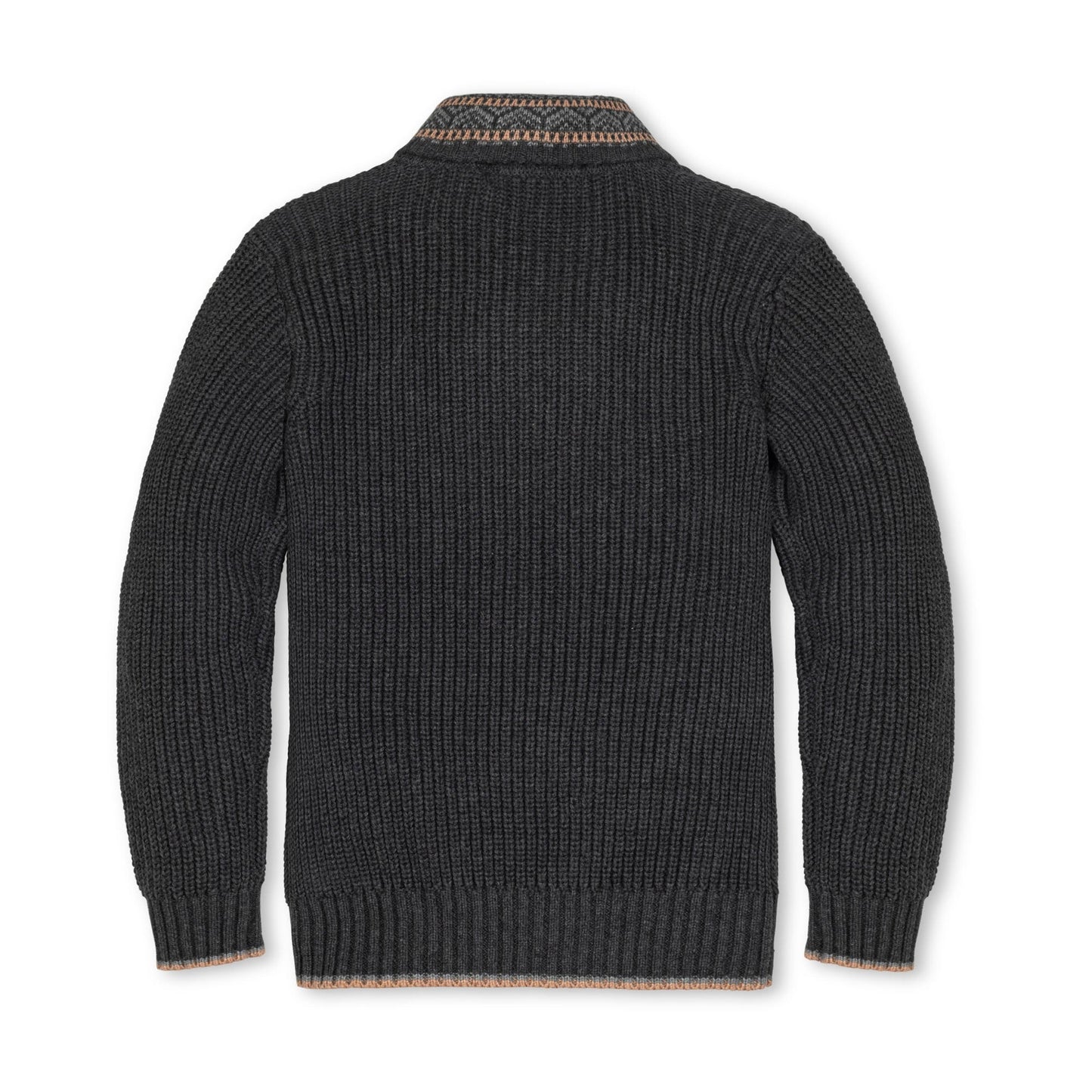Organic Cotton Gray Shawl Collar Sweater