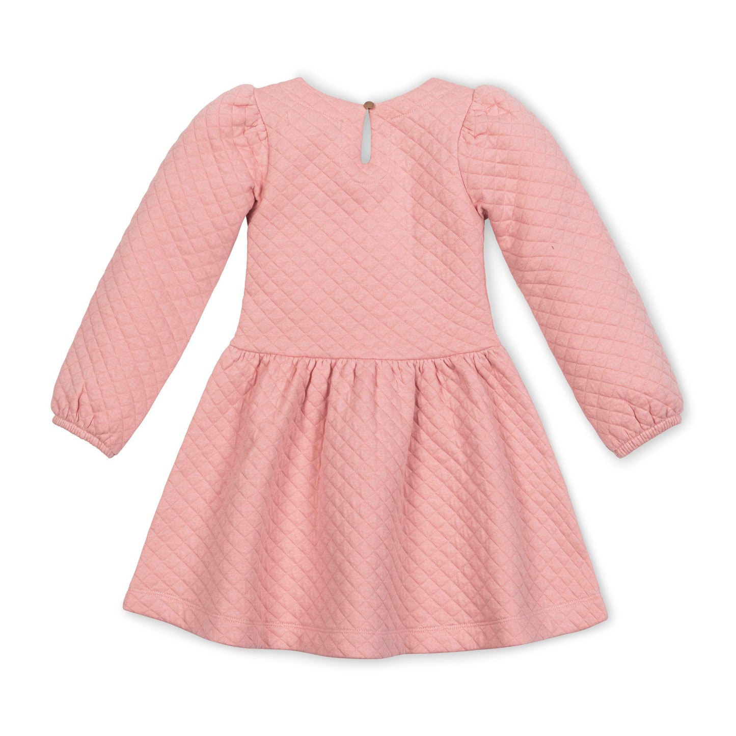Organic Cotton Pink Quilted Drop Waist Dress