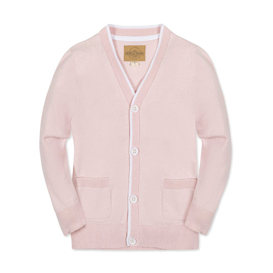 Organic Cotton Pink Tipped Cardigan