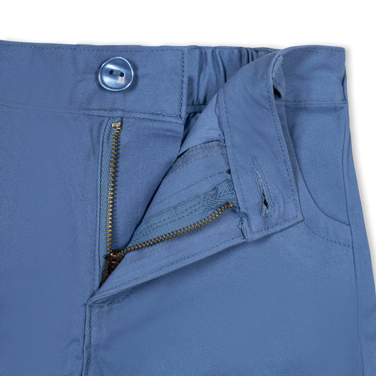 Organic Cotton Blue Stretch Chino Short