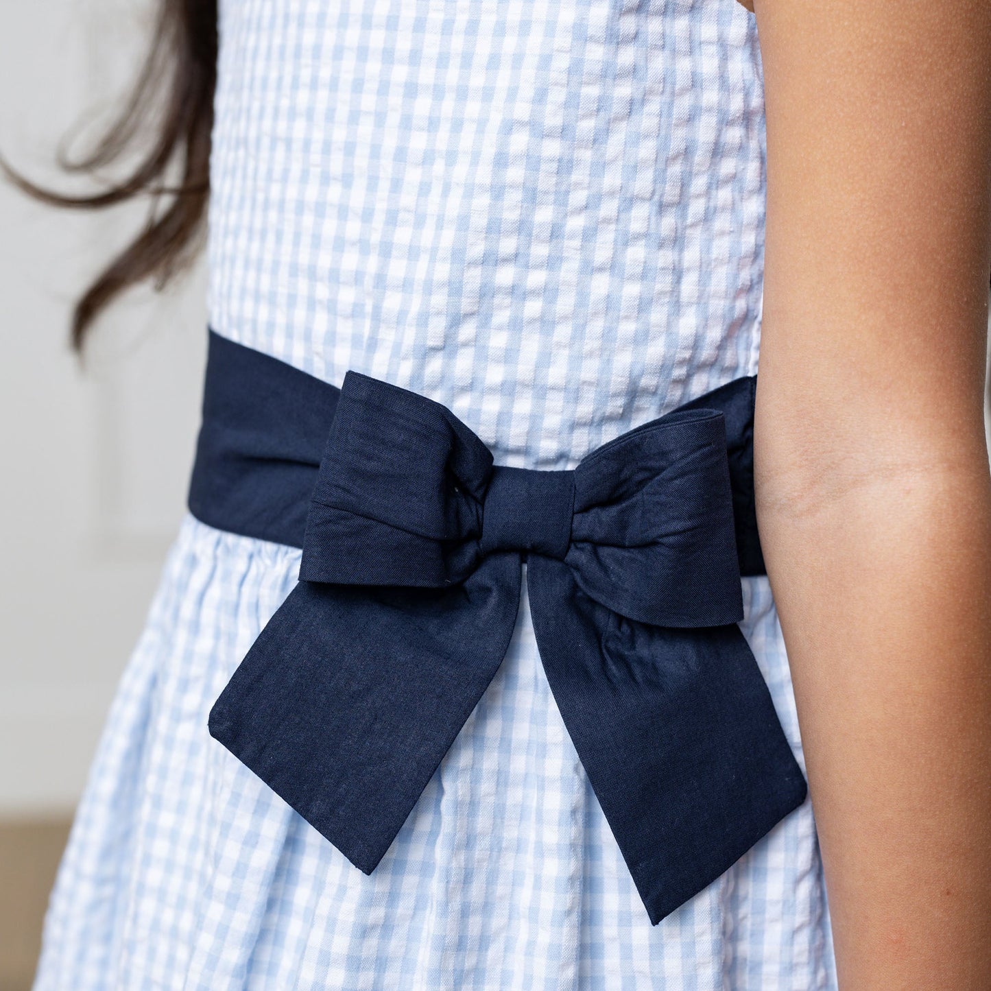 Organic Cotton Blue Cross Back Party Dress