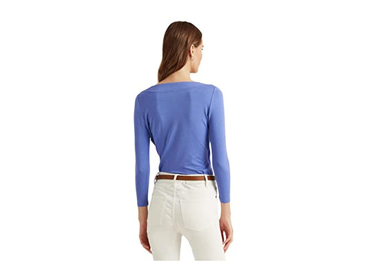 Lauren Ralph Lauren Wrap-Style Jersey Top