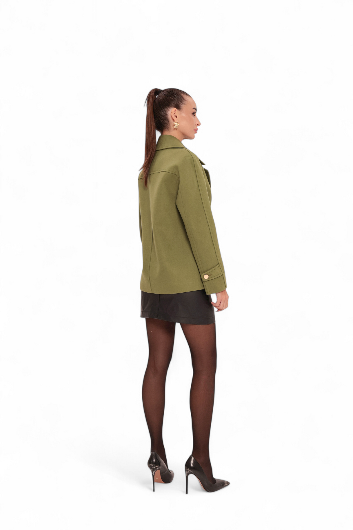 Sorrento Cashmere Blend Coat in Olive