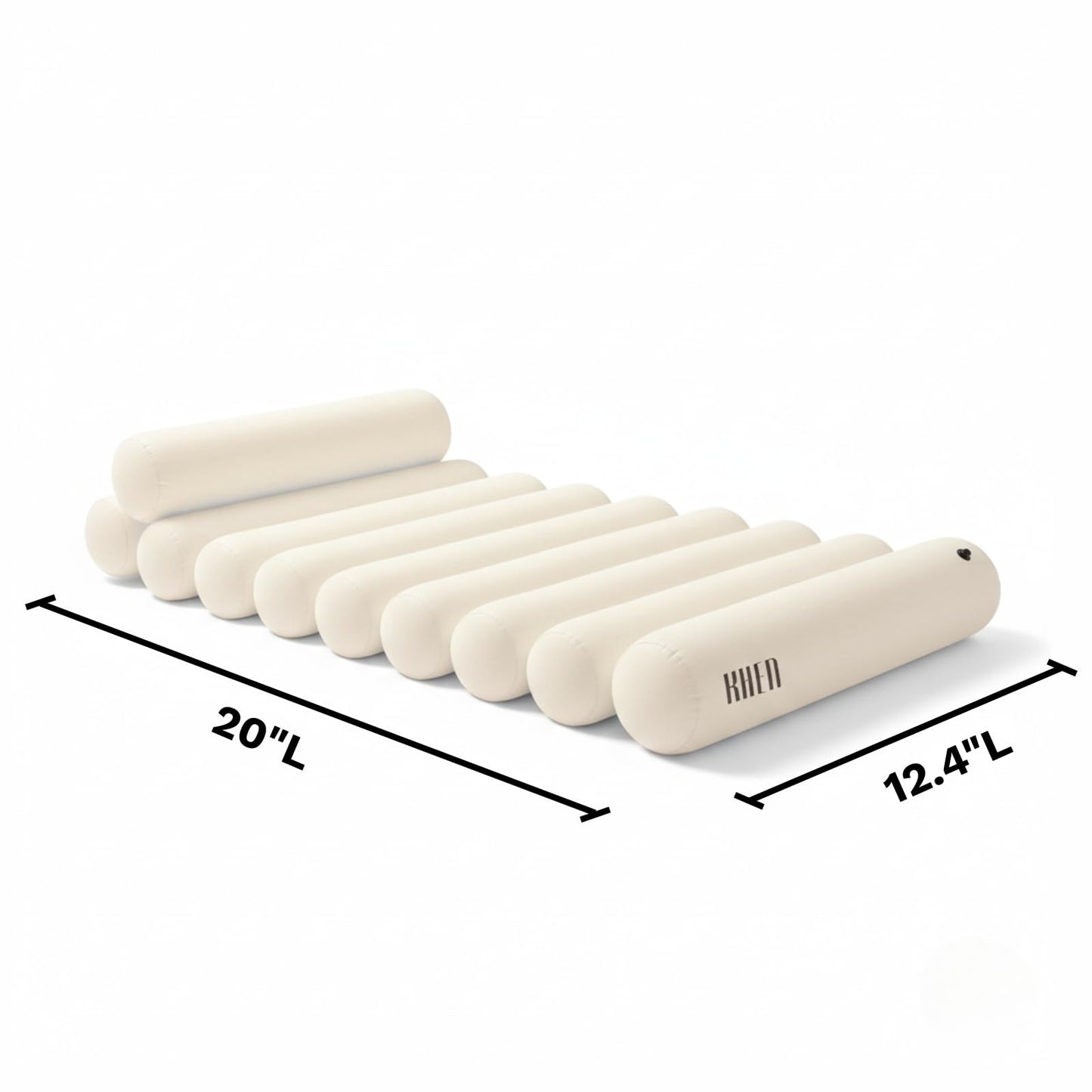Bubble White Pool Lounger Float, Single, Regular Size Neoprene Inflatable Floating