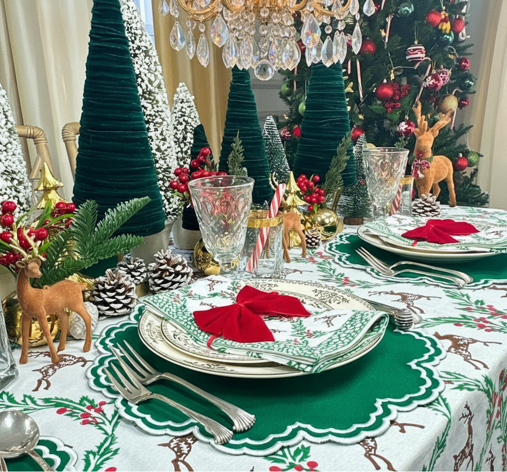 The Enchanted Christmas Reindeer - Napkin (Set of 4)