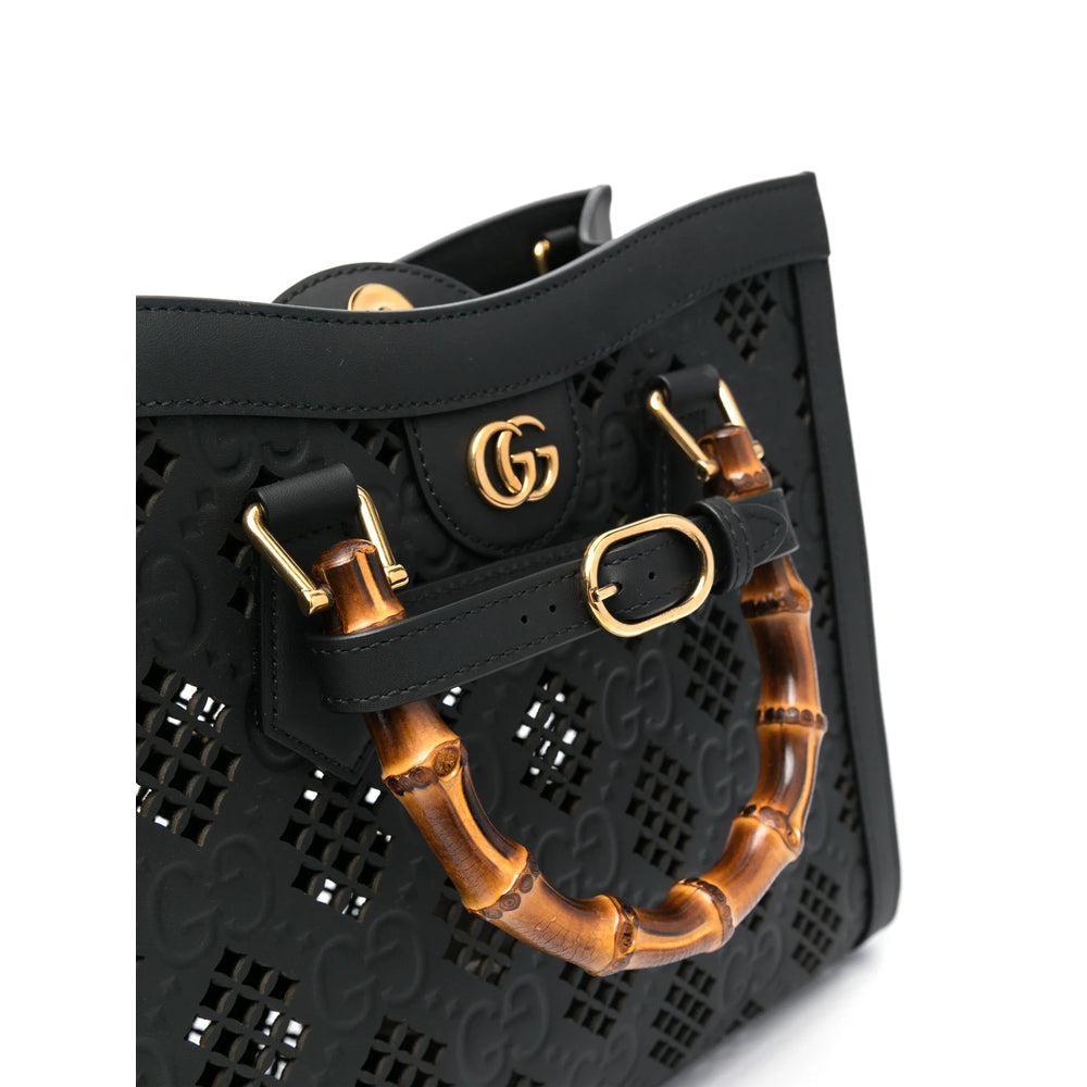 Gucci Bamboo Leather Tote Bag – Black