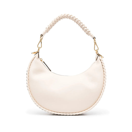 Fendi Braided Leather Shoulder Bag – Ivory White