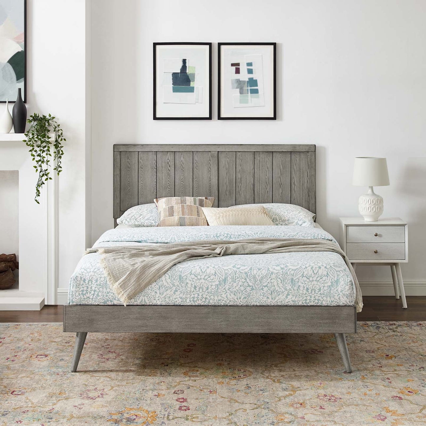 Alana Wood Twin Platform Bed With Splayed Legs by Modway