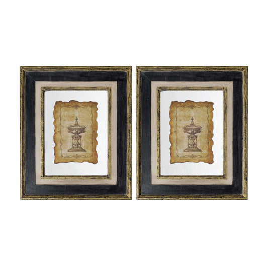 Lucian - Framed Antiqued Sculpture Print