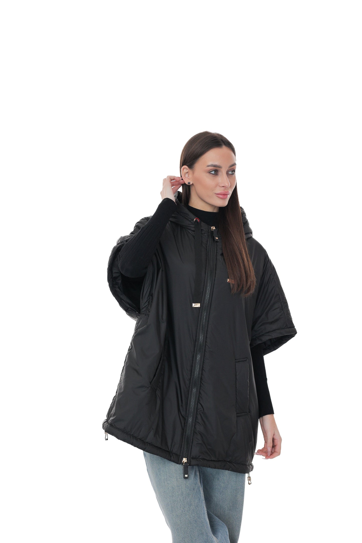 Hooded Vest in Black