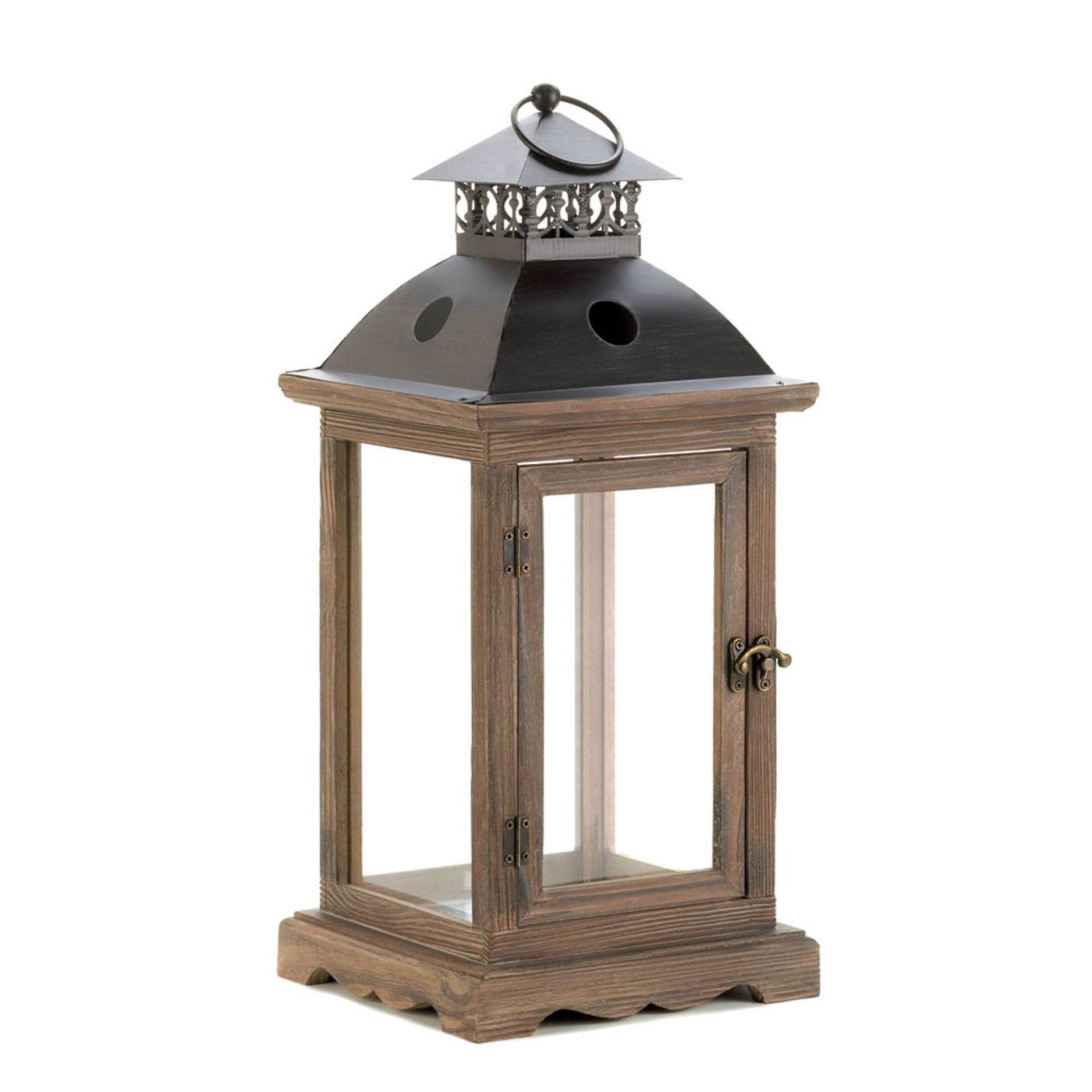 Ashcombe Estate Wooden Hurricane Lantern