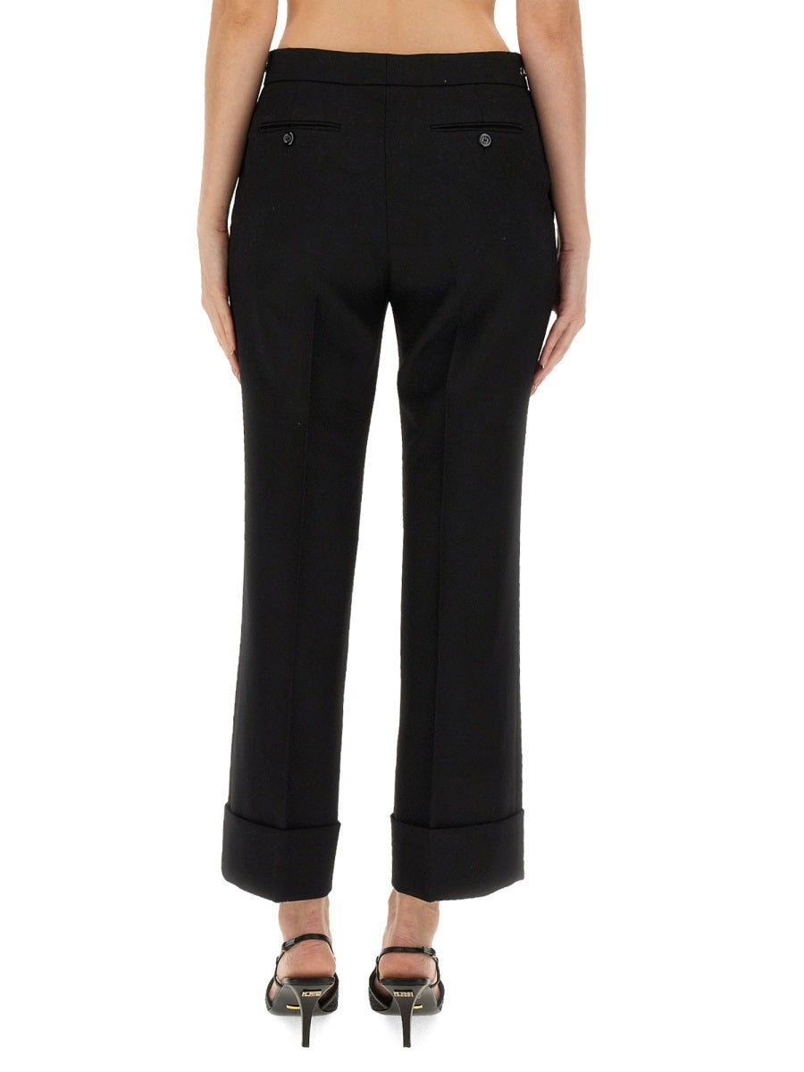 Gucci Black Wide-Leg Wool Trousers