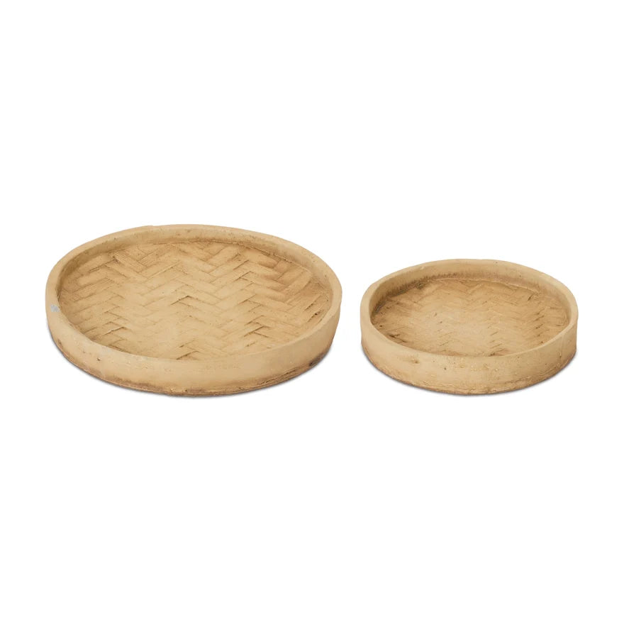 The Woven Stone Cement Tray Set