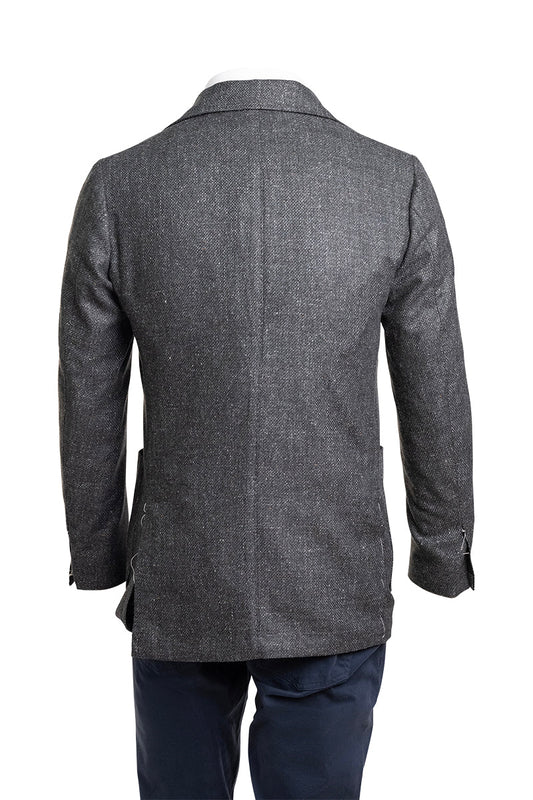 Sartorio Woven Virgin Wool-Silk-Linen Sport Jacket