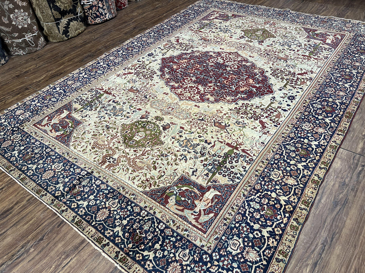 The Sporting Estate Antique Indian Agra Hunting Rug — Early 20th Century