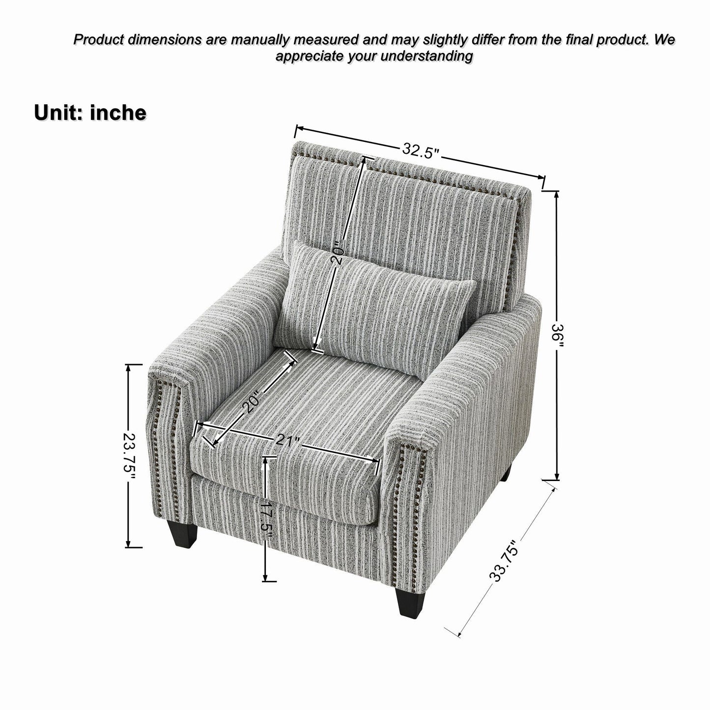 The Ashbourne Heritage Stripe Accent Chair