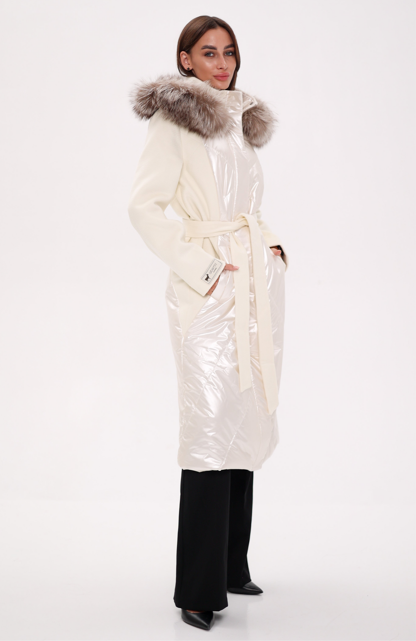 Saga® Furs Silver Fox Wool Alpaca Freudenberg Comfortemp® Coat