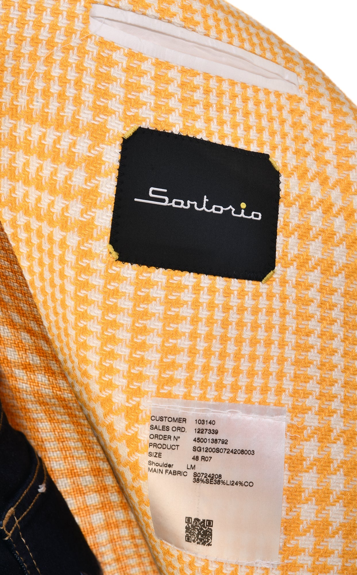 Sartorio Prince of Wales Silk-Linen Sport Jacket