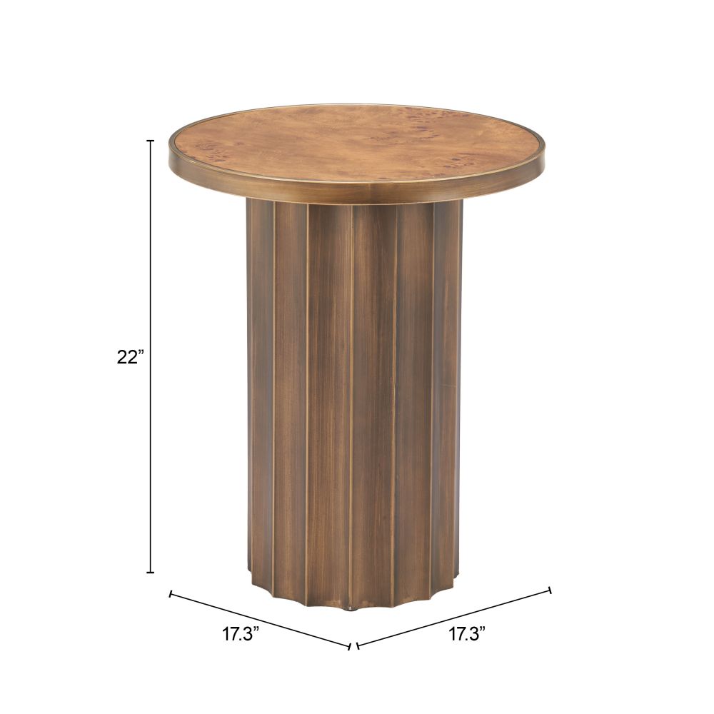 Afinato Wooden Brown Side Table