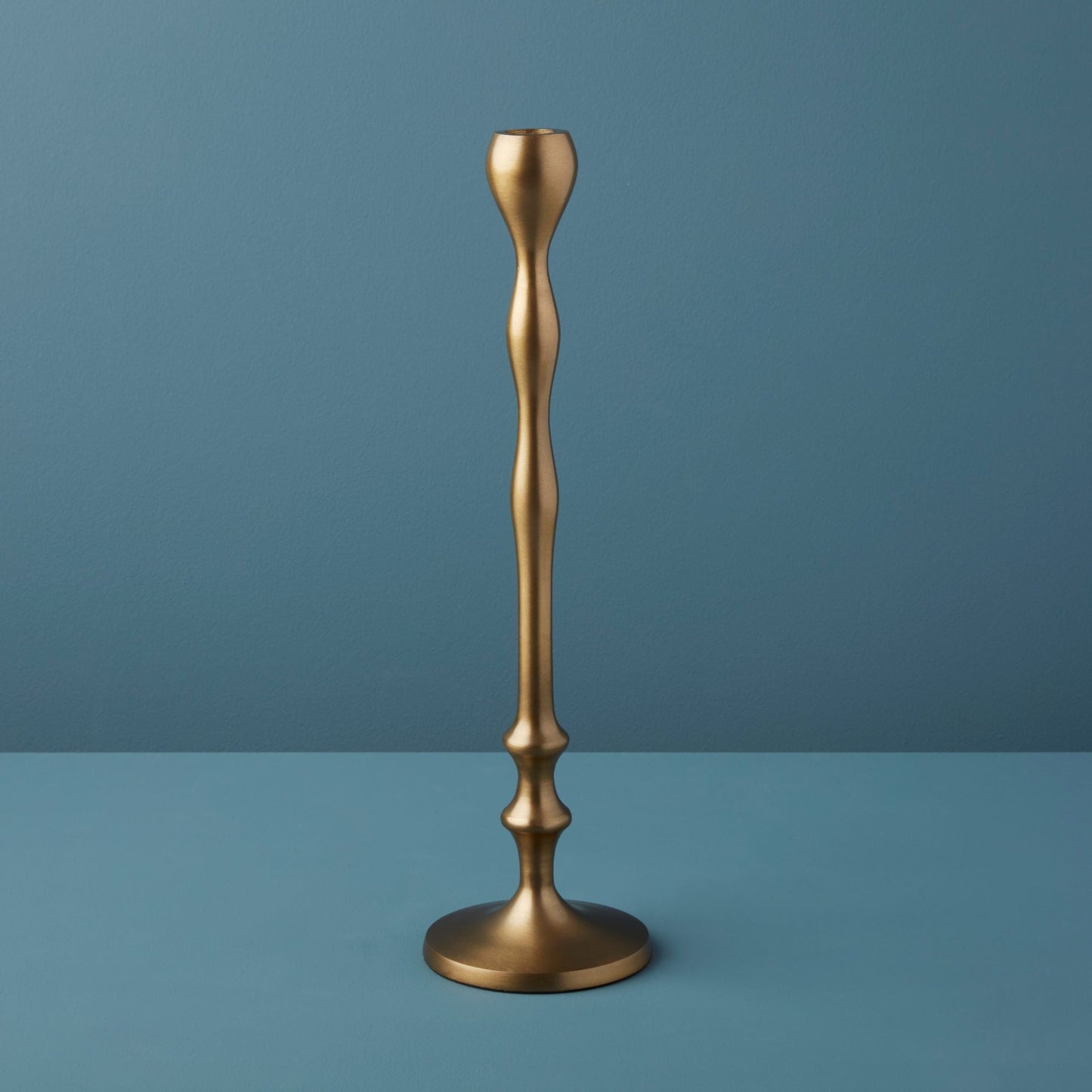 Belsana Aged Bronze Candlestick, Medium