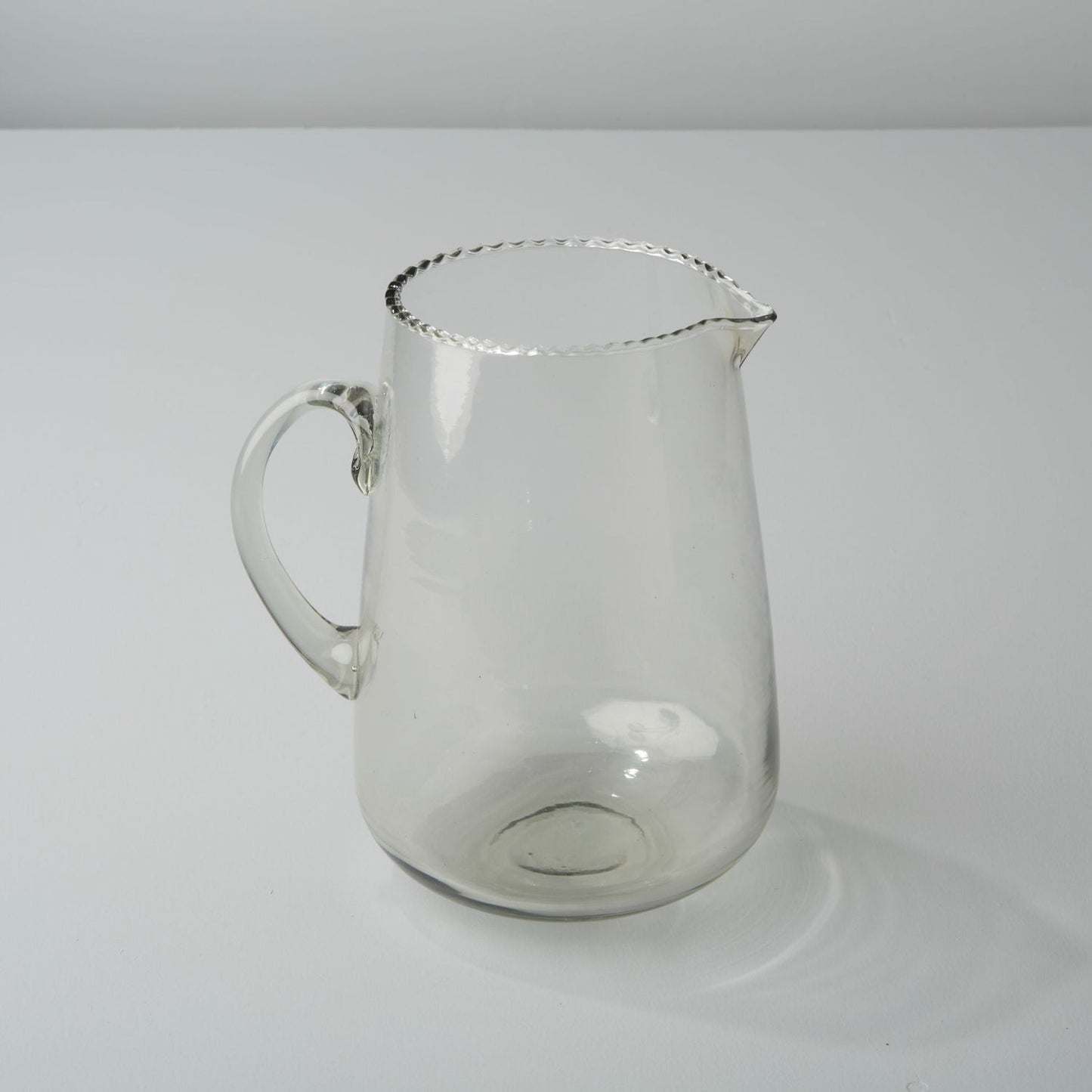 The Ruffle Blown Glass Artisan Pitcher