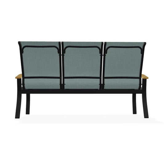 Belle Isle Rustic Polymer/Aluminum Sling 3-Seat Outdoor Sofa