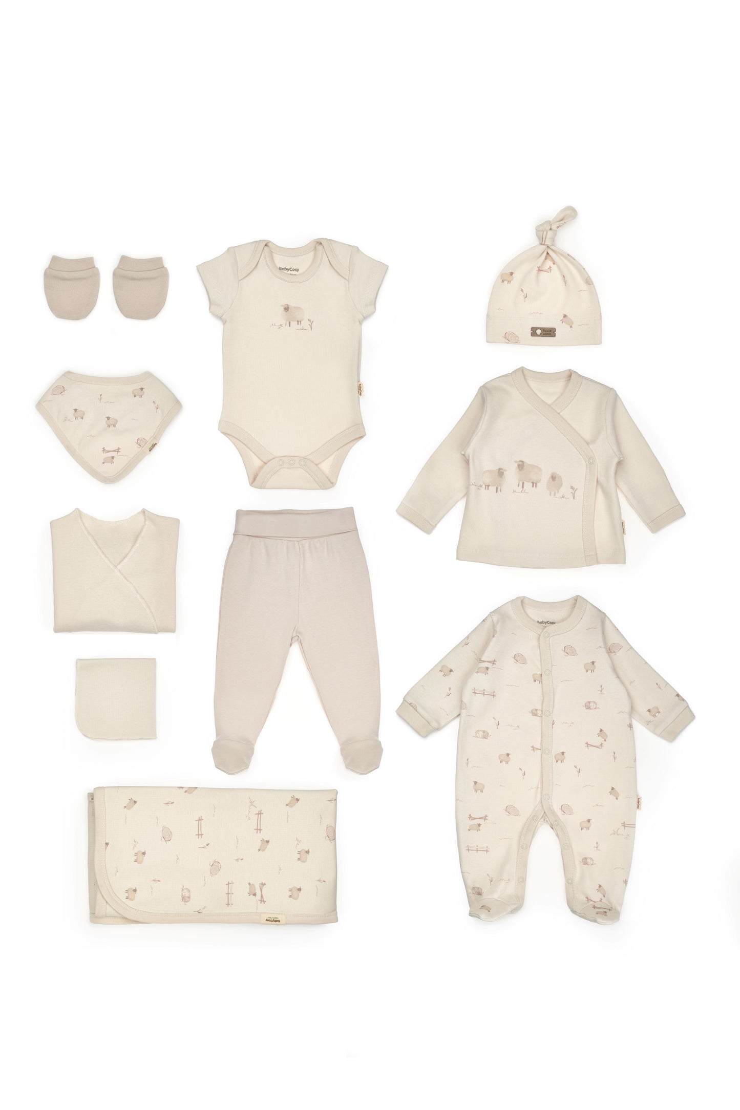Little Lamb 10-Piece Organic Newborn Set