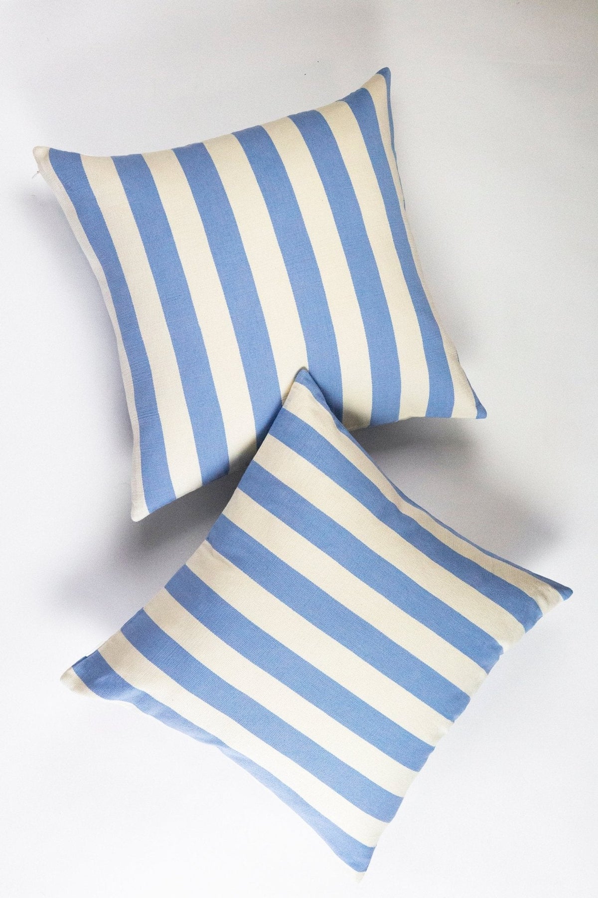 Santiago Handwoven Cabana Stripe Pillow — Sky Blue | Bay & Bridle
