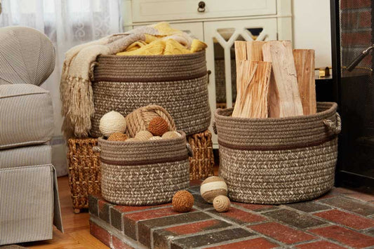 Casual Comfort Wool Braided Handmade Basket