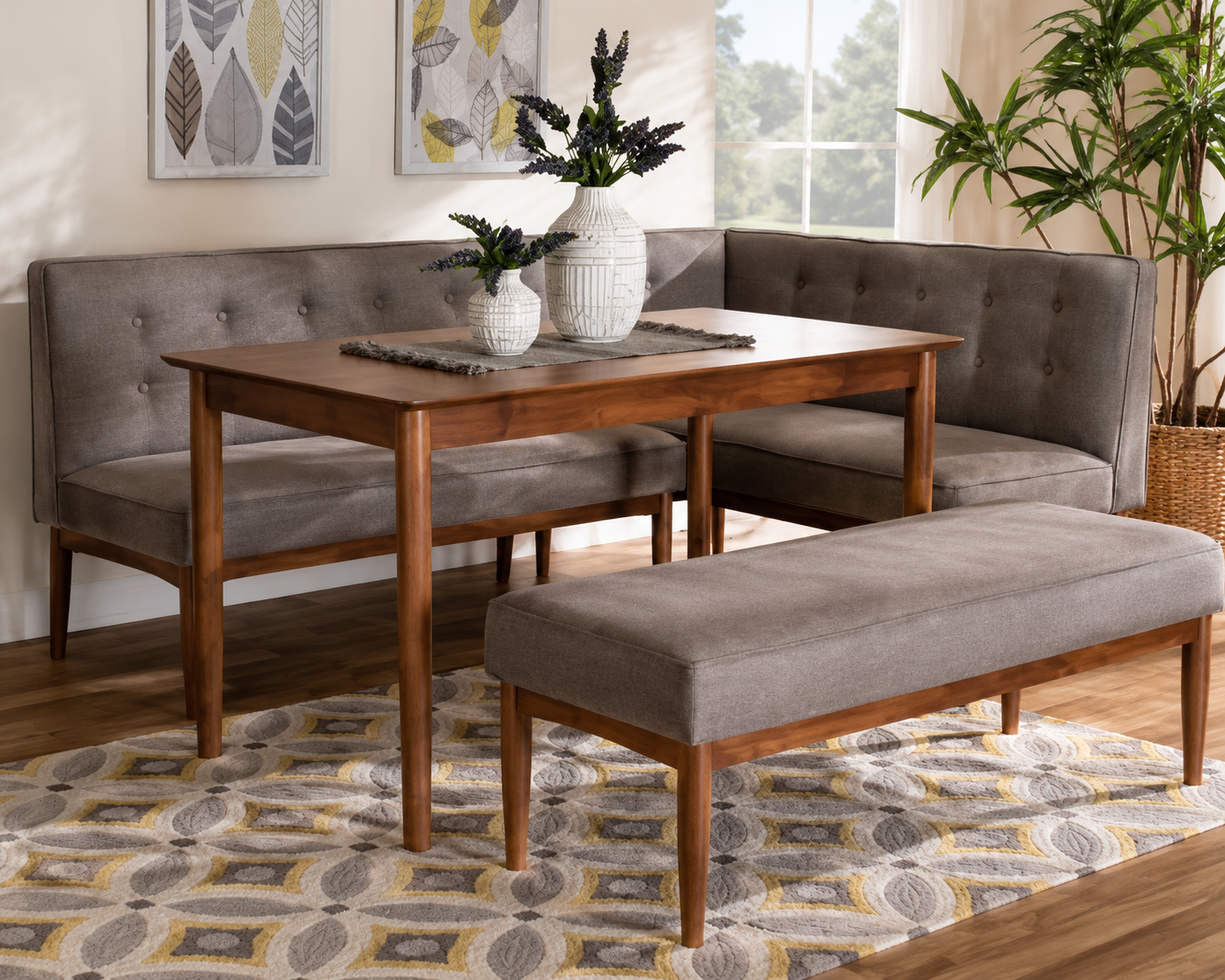 Bay & Bridle Hawthorne Mid-Century Dining Nook Set