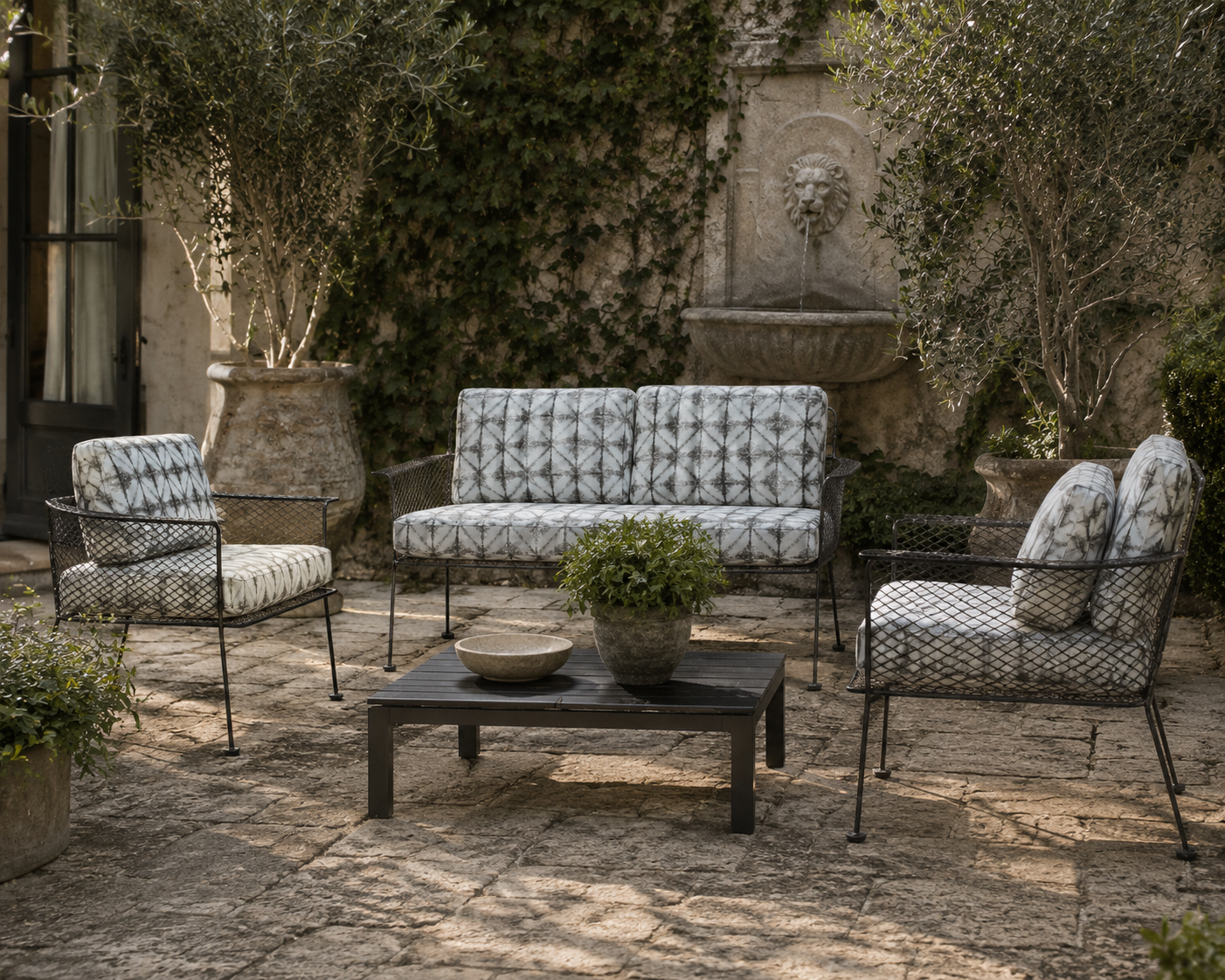 The Keppel Indoor–Outdoor Steel Loveseat