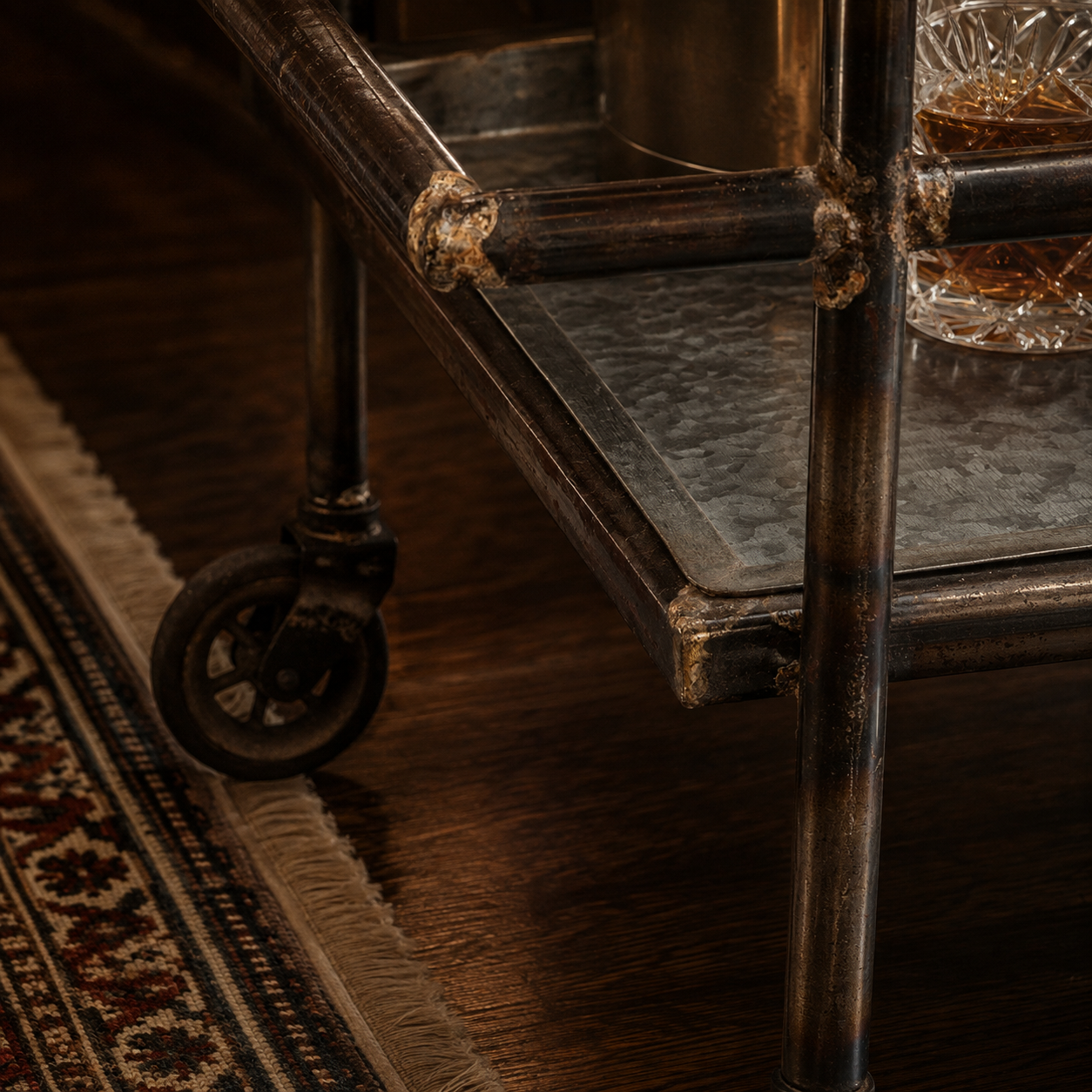 The Huntsman Galvanized Bar Cart