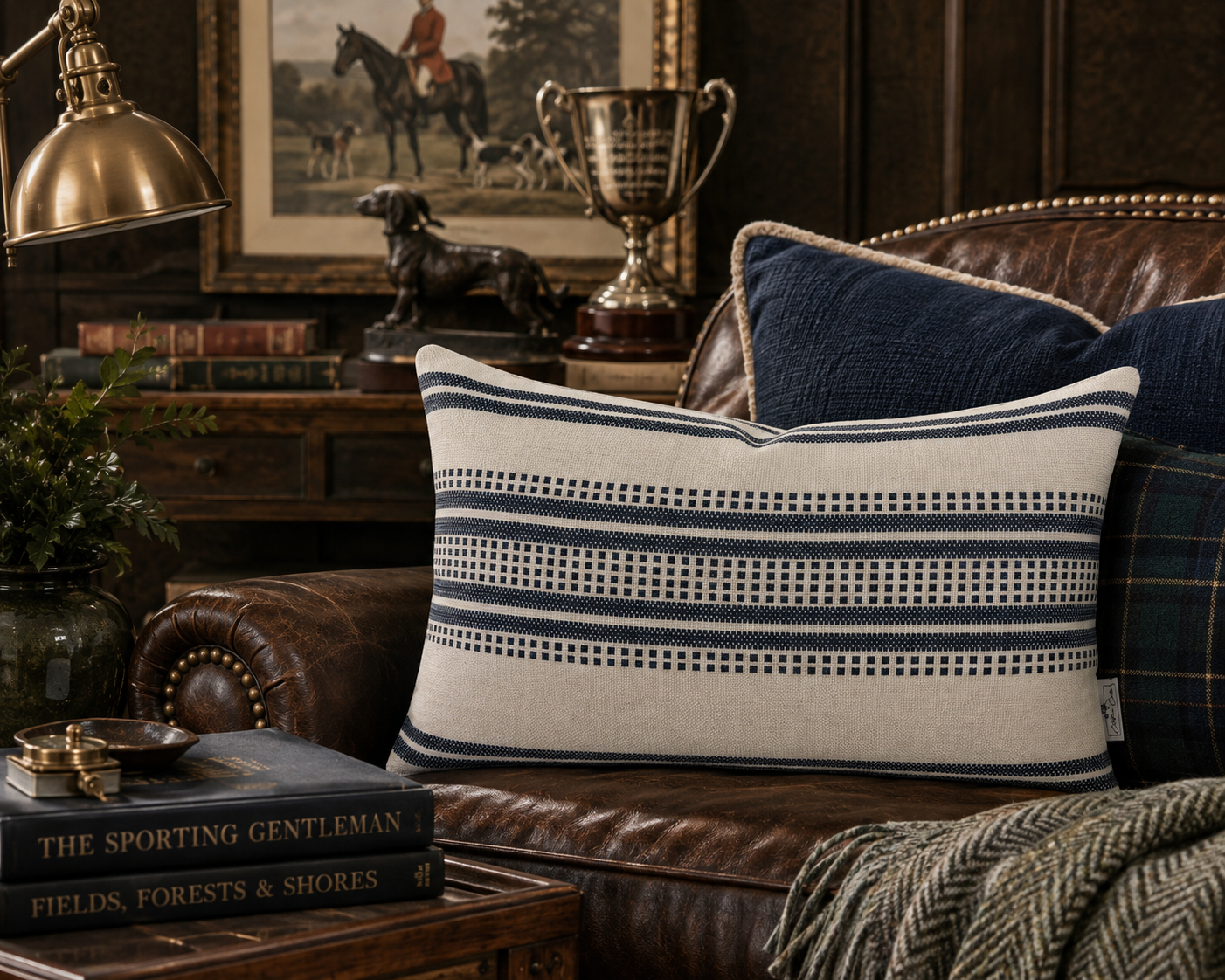 The Nantucket Stripe Lumbar Pillow Cover