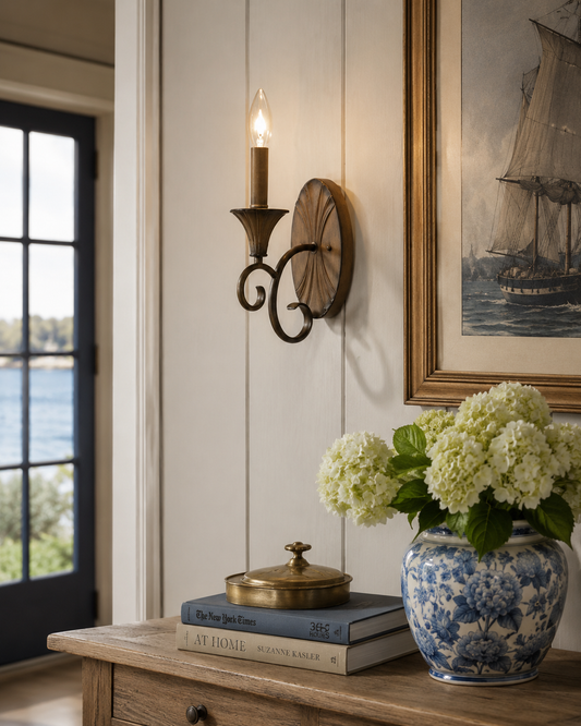 Harbor House Chester Aruba Teak Single-Light Wall Sconce