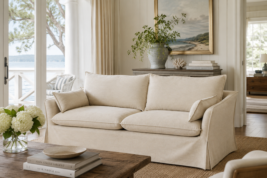 Ashbourne Slipcovered Linen Sofa