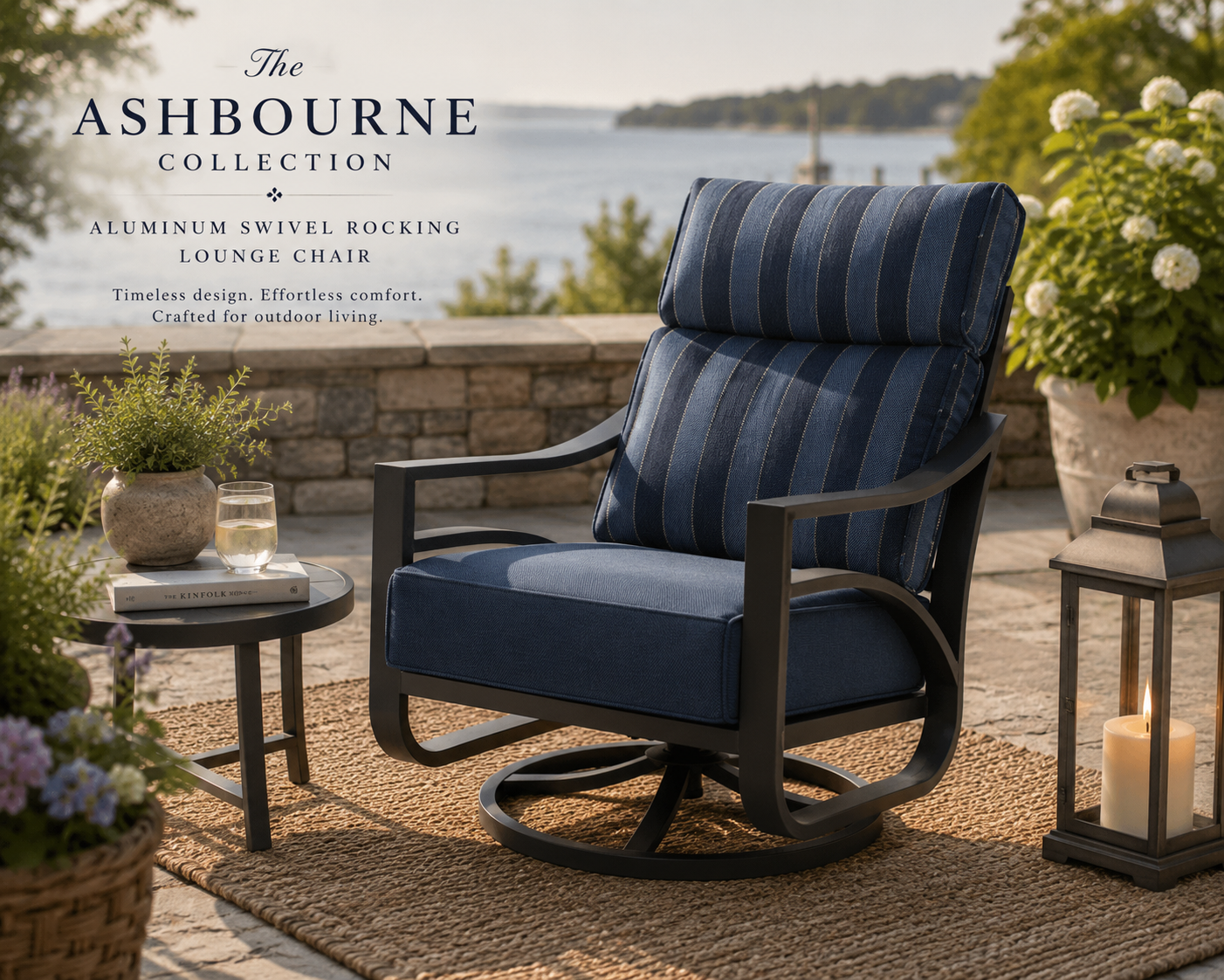 Ashbourne Aluminum Swivel Rocking Lounge Chair
