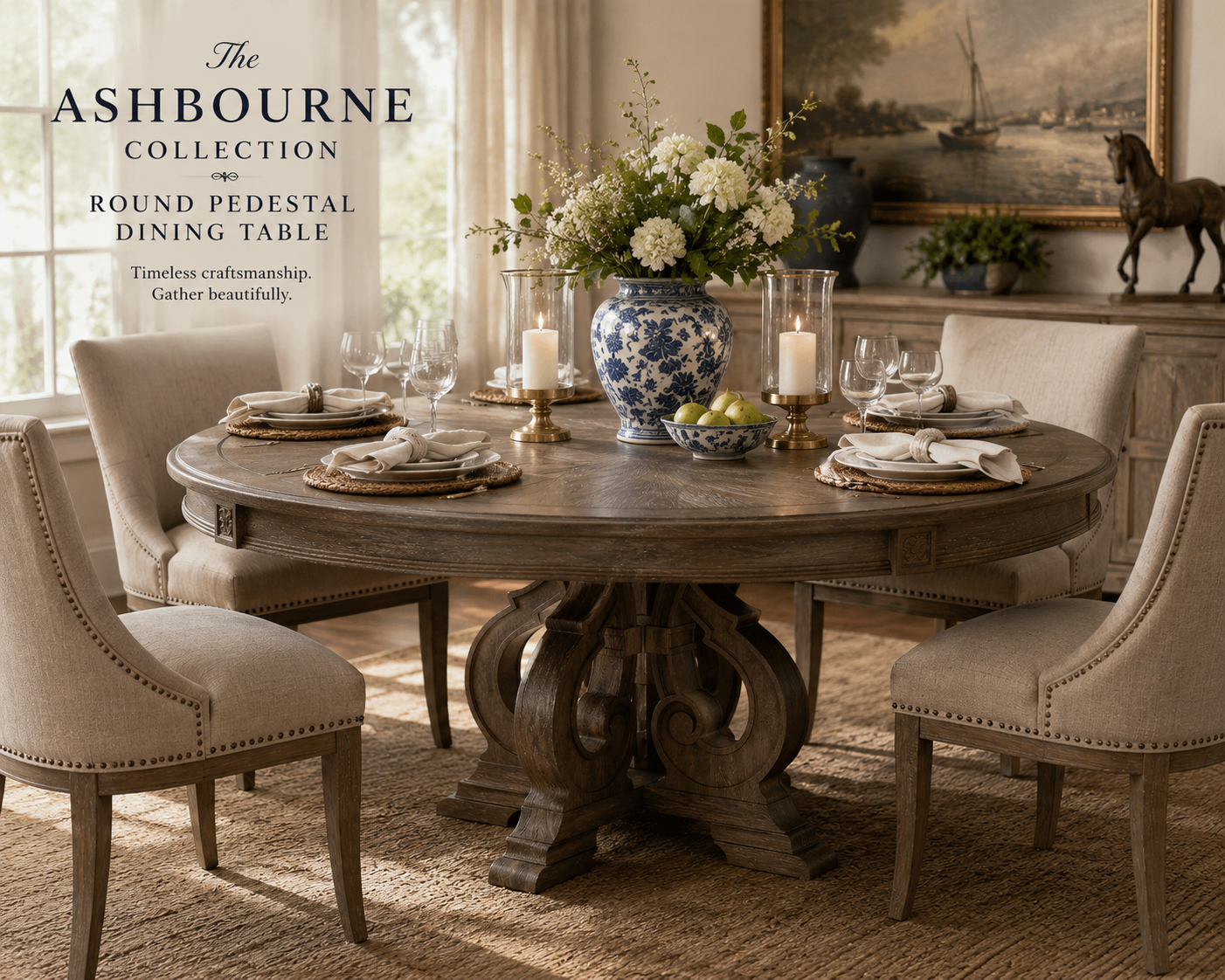 Ashbourne Round Pedestal Dining Table