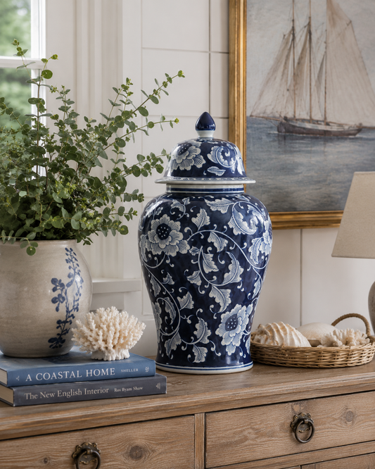 The Portsmouth Blue & White Ginger Jar