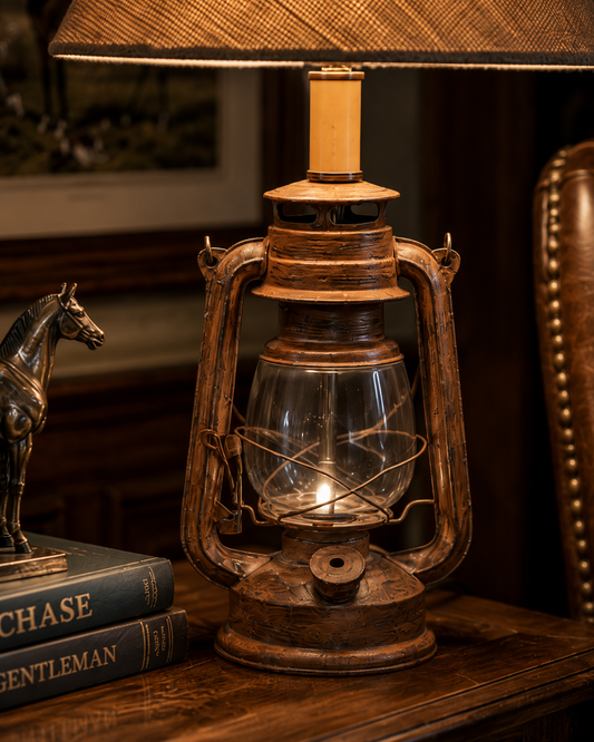 The Huntsman Vintage Lantern Table Lamp