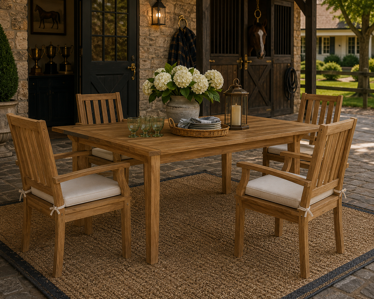 Seabrook Outdoor Patio Teak Dining Table - 5'